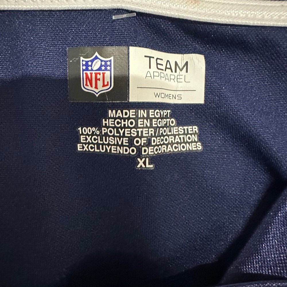 NFL Team Apparel Jersey Womens Size XL Navy Blue Denver Broncos V-Neck Athletic - Picture 3 of 7